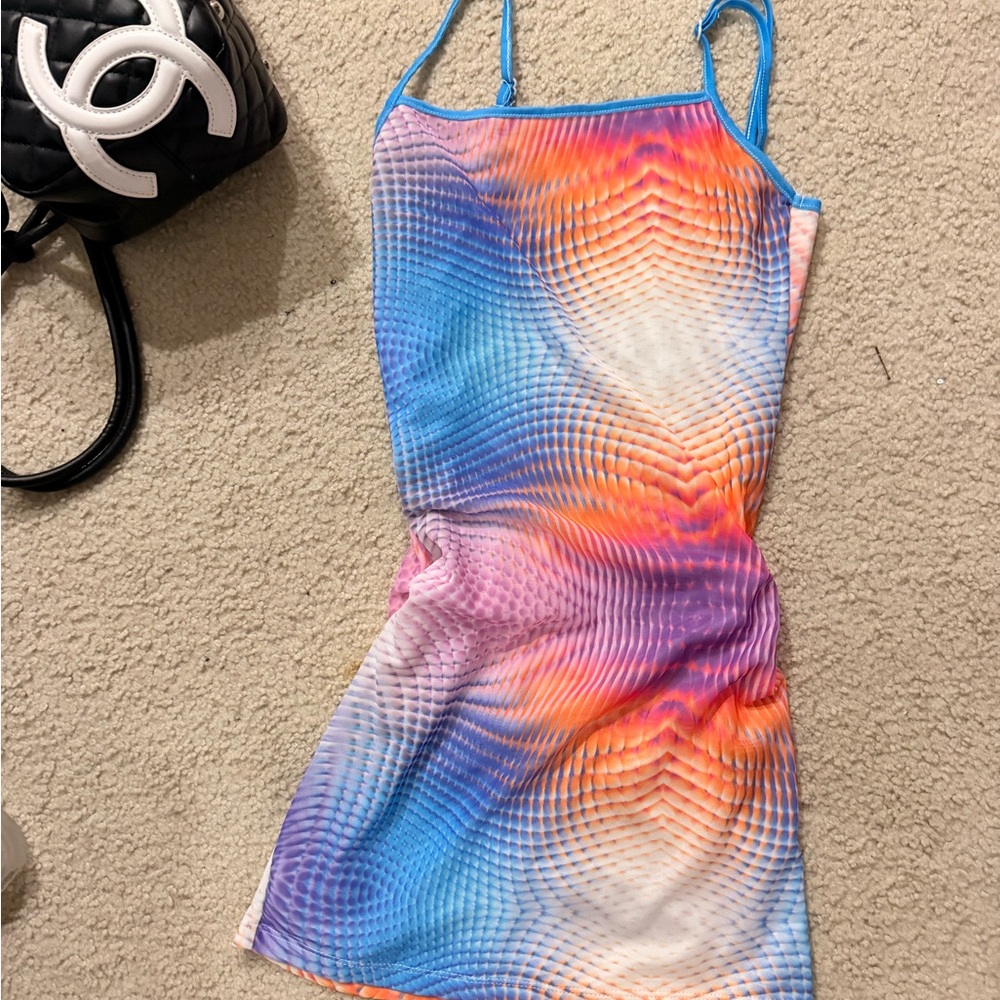 Vibrant Multicolor Bodycon Mini Dress